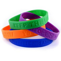 Debossed silicone bracelet